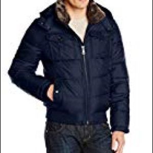 Tommy Hilfiger Nylon Hooded Puffer Bomber Jacket